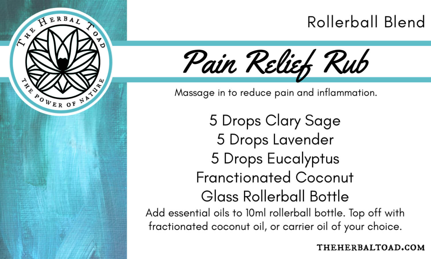 DIY Essential Oil Recipe for Pain and Inflammation 